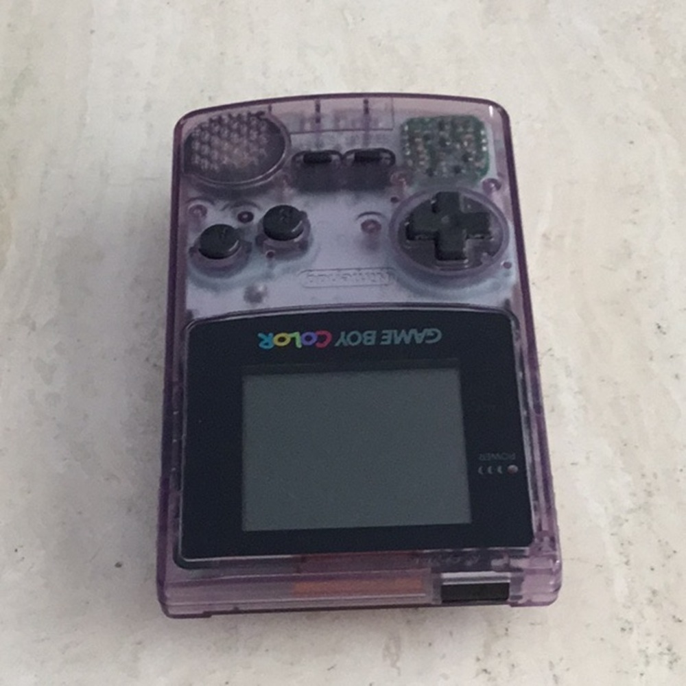 Gameboy Color System Clear Atomic Purple Console Handheld Nintendo Game Boy - Picture 9 of 12